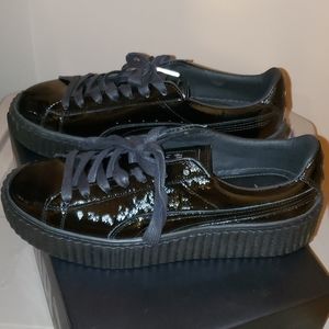 FENTY Black Patent Leather Sneakers NIB